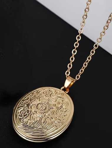 5pcs gold locket necklace - 5pcs,