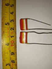 2 off Mullard Vintage Tropical fish capacitors 0.22uF 220nF