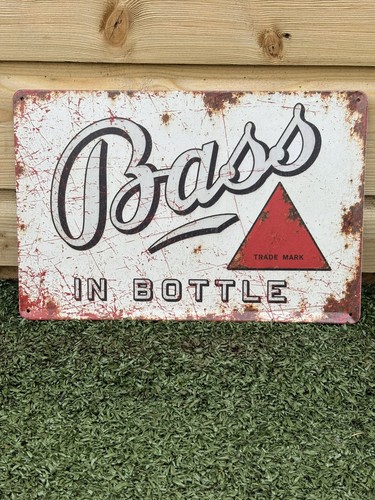 Bass bottle steel - in, sign