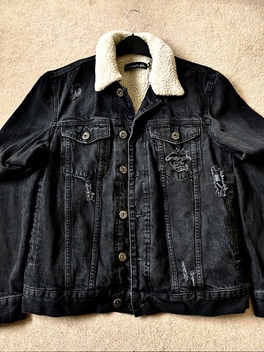 Condemned black denim jacket - black,