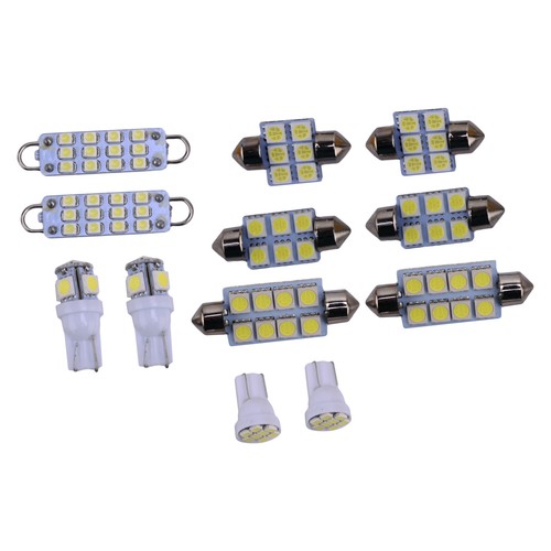 12pcs white led interior - white,