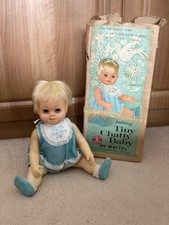 Mattel Talking Tiny Chatty Baby Pull String Doll With Original Box 1960s Toy
