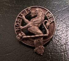 Scottish Clan Crest Nobilis Ira brooch.   Cap Badge D513