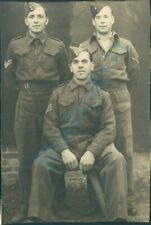 WW2 British Prisoner's Of War POW's 3 NCO's Group Photo Stalag  XXI D Poland 