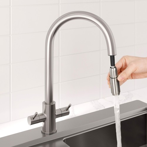 Pull out kitchen tap dual - out,