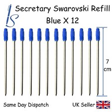SWAROVSKI CRYSTAL CRYSTALLINE BALLPOINT PEN REFILL INK - BLUE X 12