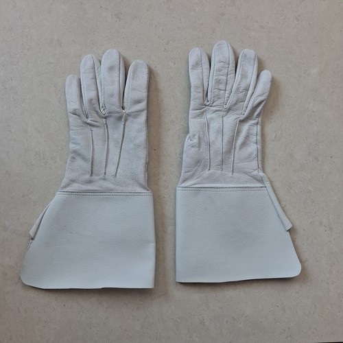Long cuff white leather - long,