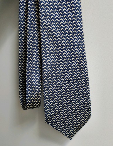 Vintage navy piccadilly - vintage, silk