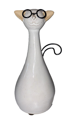 Ceramic cat figurine - ceramic, with