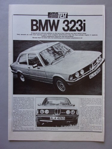 Bmw 323i saloon orig 1978 - 323i,