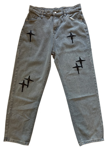 Y2k baggy wide leg - jeans, xxl