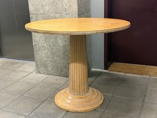 Biege Round Table Solid Wood