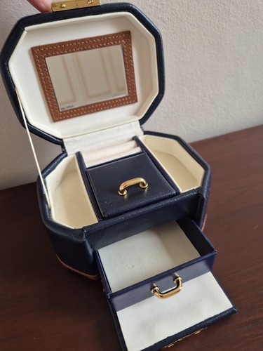 Vintage navy blue leather - vintage,
