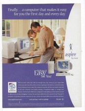 Aspire 6000 Series By Acer Desktop Computer 1998 Vintage Print Advertisement