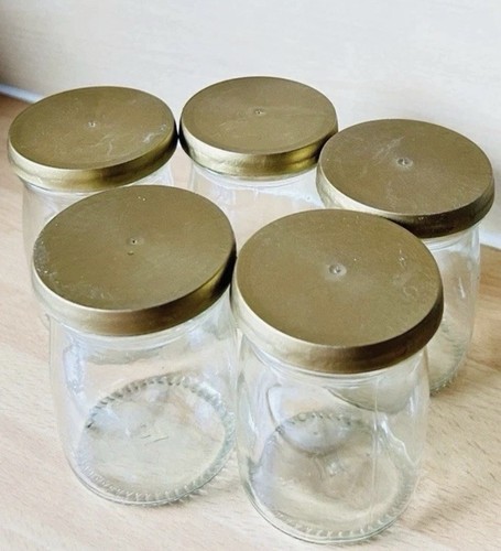 X125g clear glass yoghurt - 5x,