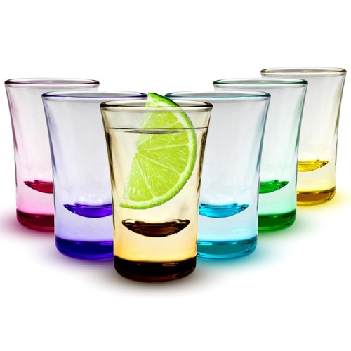 Heavy base shot glasses - shot, 25ml