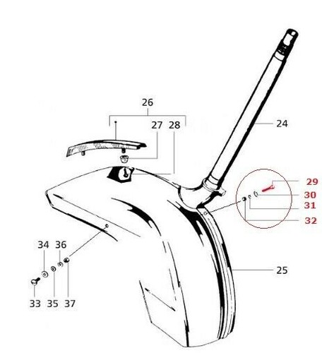 Vespa lml front mudguard - lml, t5