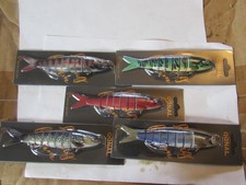 lot 5 various new rapala style jointed trout salmon pike fishing swimming lure