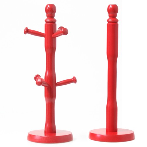 Wooden mug tree towel holder - mug,