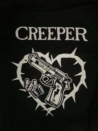 Creeper black shirt size x - creeper, t-shirt
