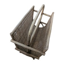 VINTAGE WOODEN WICKER BAMBOO