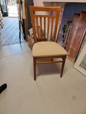 Vintage Golden Oak Mahogany Turned Stag 4 x Spindle Back Dining Chairs