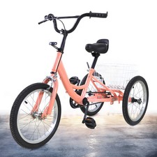 14/16 inch Kids Tricycle Single Speed 3 Wheel Bike Tricycle w/ Shopping Basket