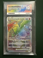 Pokémon TCG Charizard Vstar Rainbow Brilliant Stars Ace Graded 10