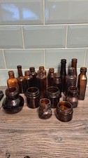 Old Brown Bottles Small Pre 1940s Varios Apothecary Bovril Ect