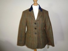 Caldene Silverdale Wool Tweed Hacking Show Jacket brown girls 28" age 9-10 years
