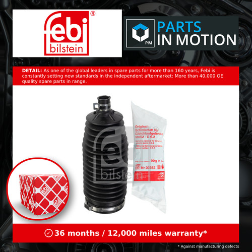 Steering rack boot - steering, fits