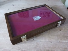 Wooden badge display case - badge,