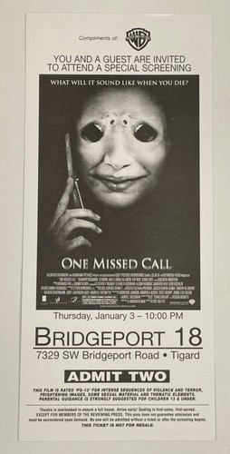 One missed call - one, shannyn