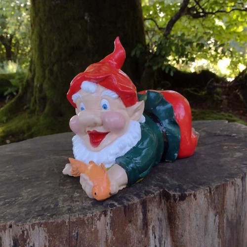 Fishing garden gnome - garden,