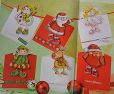 Cross Stitch Chart Only - Cheerful 3D Dangly Leg Character Christmas Cards