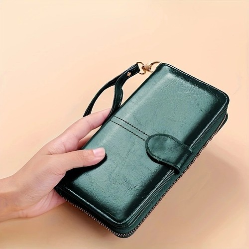 Ladies leather wallet long - ladies,