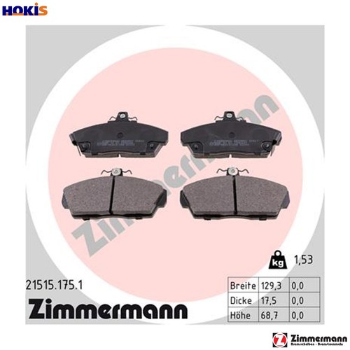 Brake pad set disc - set,
