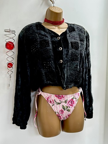 Vtg rayon luxurious - , black