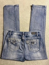 Vintage Y2K Earl Jeans Slim Bootcut Embroidered Blue Denim (UK 12)