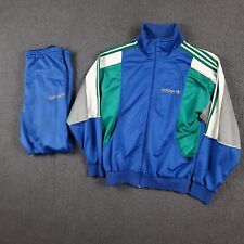 Vintage ADIDAS Tracksuit Mens S 168cm Blue VENTEX 70s 80s Jacket Bottoms Joggers