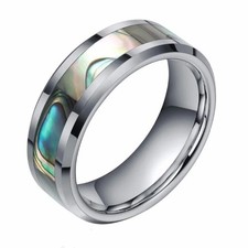 8MM Silver Color Green Abalone