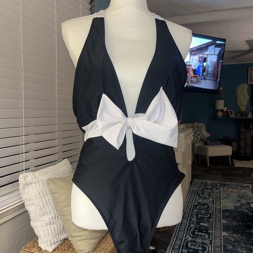 Black and white tie back - black,