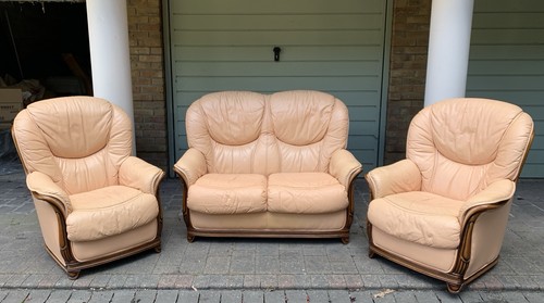 Italian leather piece - italian, sofa