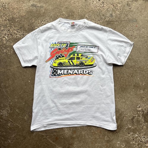 White nascar graphic tee l - nascar,