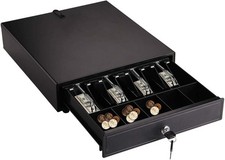 Cash Register Till Drawer Money 4 Bills 5 Coins Removable Tray Safe Key Lockable