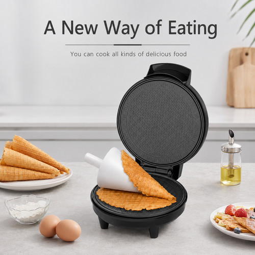 Electric waffle cone maker - cone,