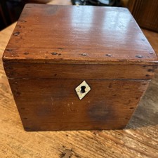 Vintage Tea Caddy Wooden paper