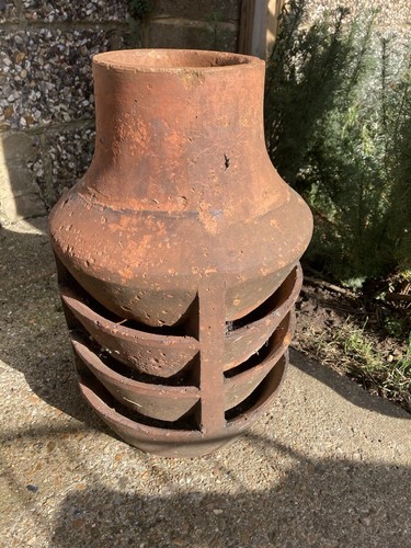 Victorian louvred chimney pot - louvred,
