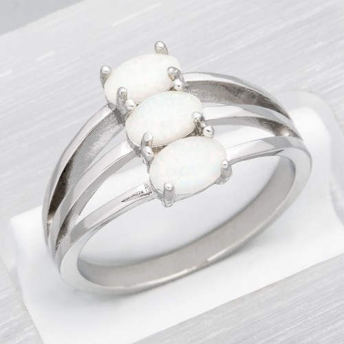 Oval white fire - fire, cabochon