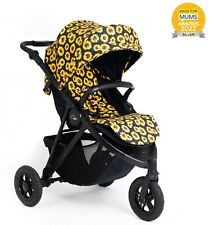 Roma Atlas 3 Wheel Pram - All-Terrain Stroller Suitable from Newborn Sunflower